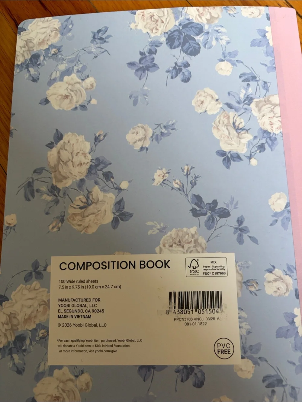 NWT LoveShackFancy x Target Yoobi Everblooming Rosettes Composition Notebook